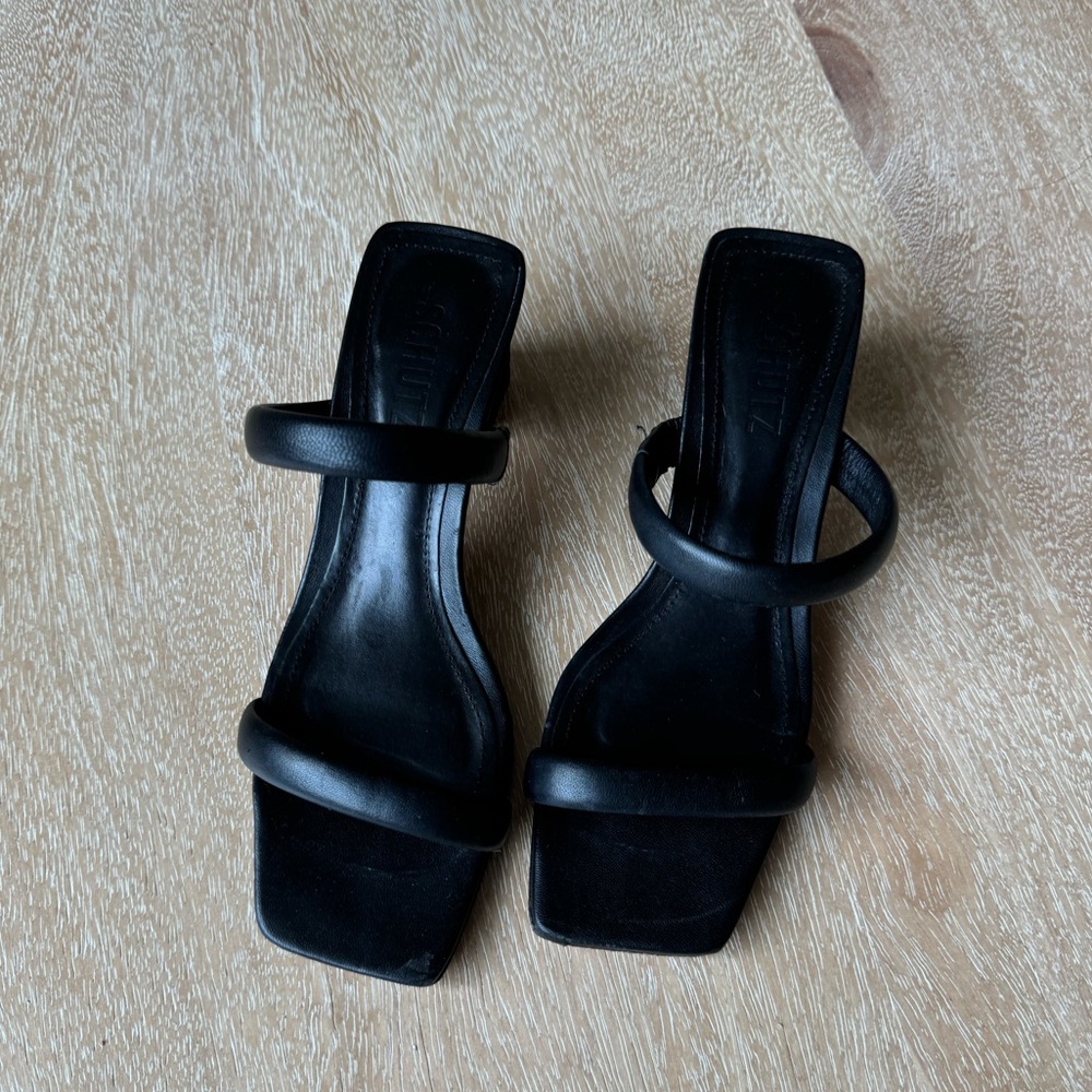 Schutz Ully Lo Nappa Leather Sandal